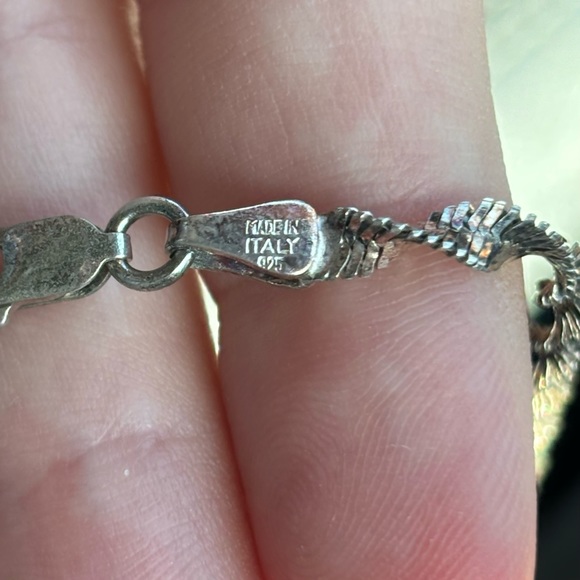 INTERGEM Vintage 925 Sterling Silver & Gold Two Tone Twisted Chain Necklace - Picture 8 of 8